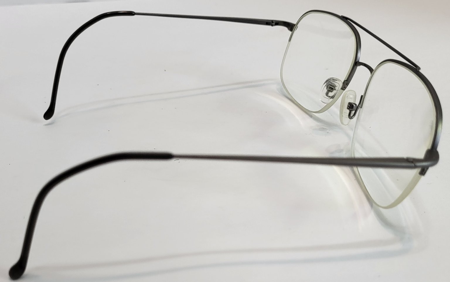 Mens Safilo Elasta Rimless Eyeglasses 59-17 0.5 Metal Frame ONLY Vintage