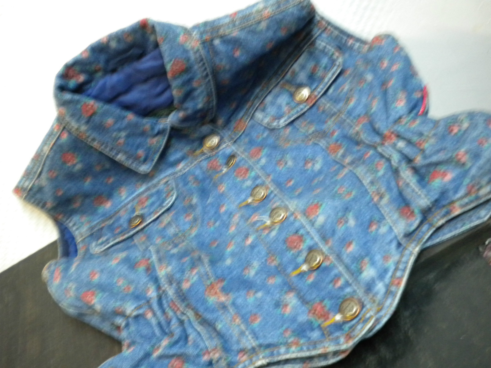 Denim Vest, Sleeveless Waistcoat, Quilted Vest, Other, Measurements, 90s