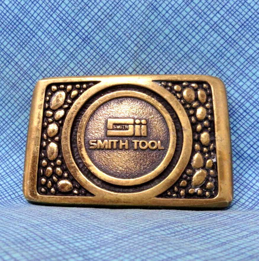 Sii Smith Tool Promo Dress Belt Buckle Gas Oilfield Services Vtg 80s BTS .NOX114