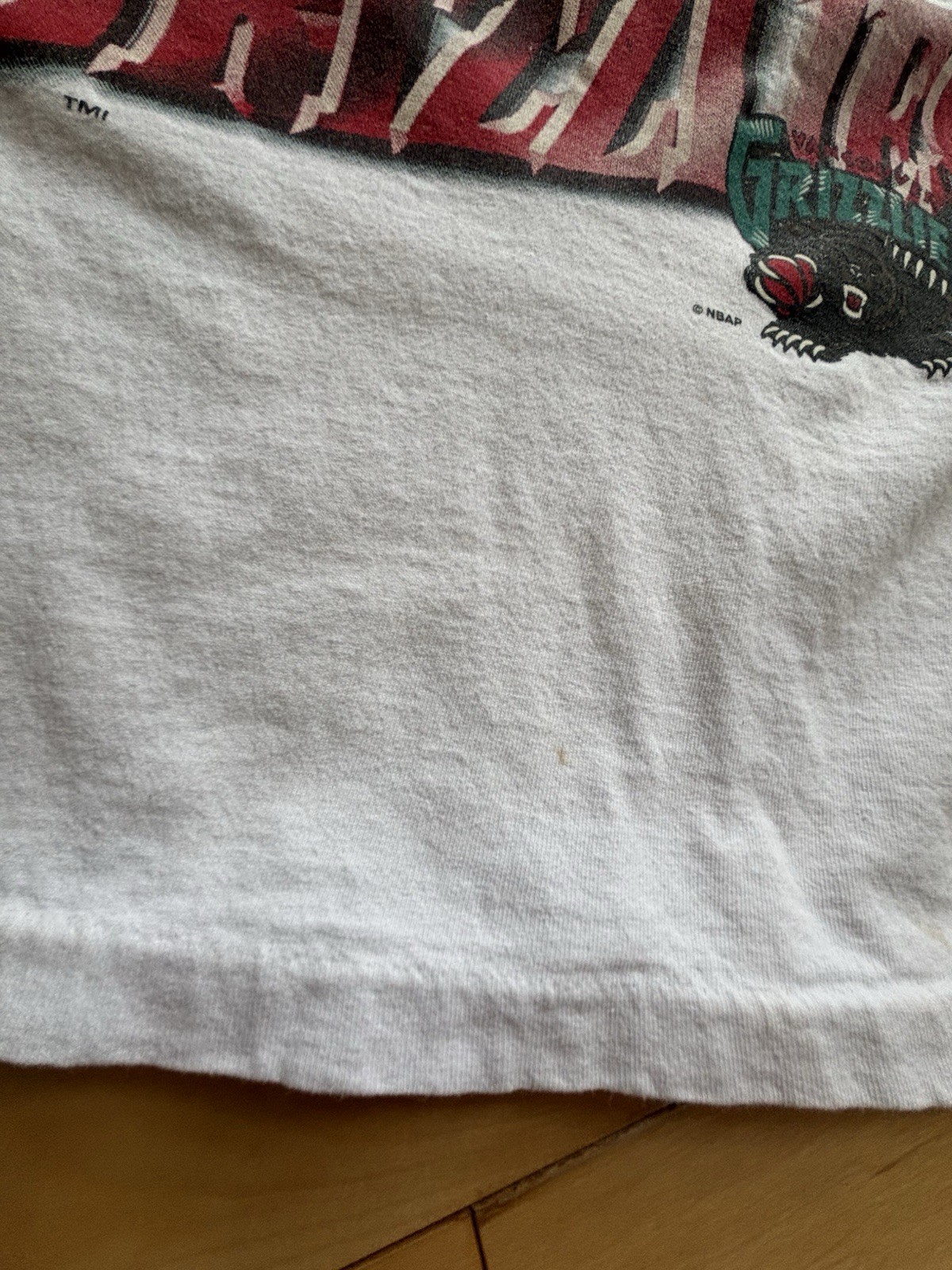 Vintage Vancouver Grizzlies 90s NBA T Shirt Large Big Logo White Basketball Tee