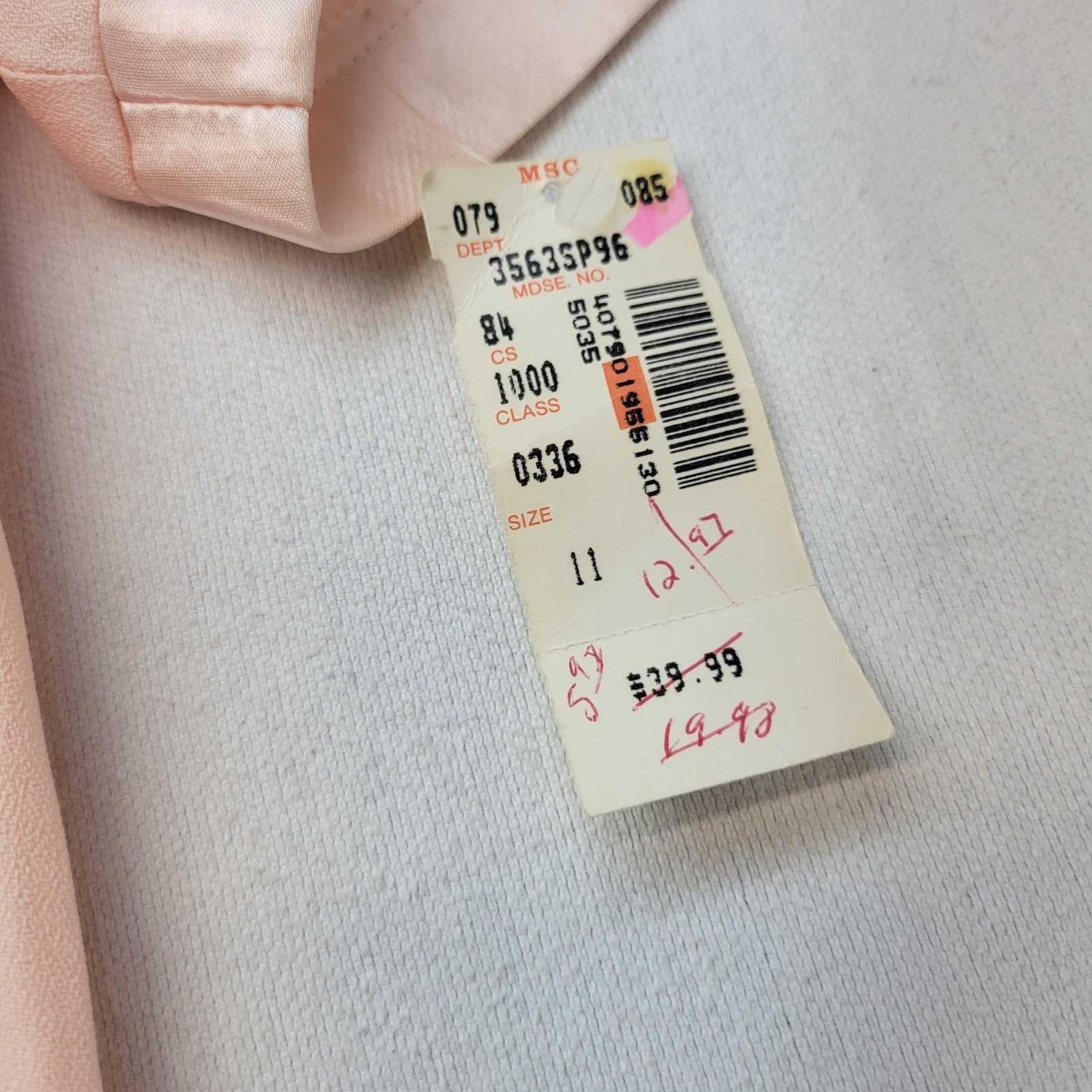 Be Smart Mini Dress Womens 11/12 Peach Vintage 90s Short Sleeve Acetate Rayon