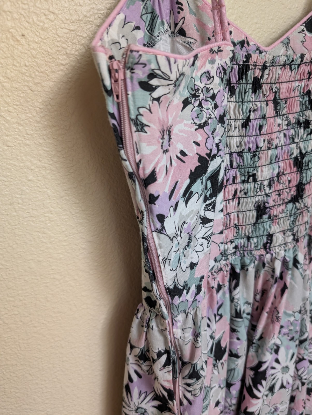 VTG Lang Originals Romantic Floral Sun Dress Jacket Sweat heart Neckline USA