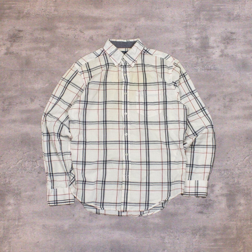 Vintage VTG Y2K 2000’s 00’s American Eagle Nova Check White Button Up Shirt