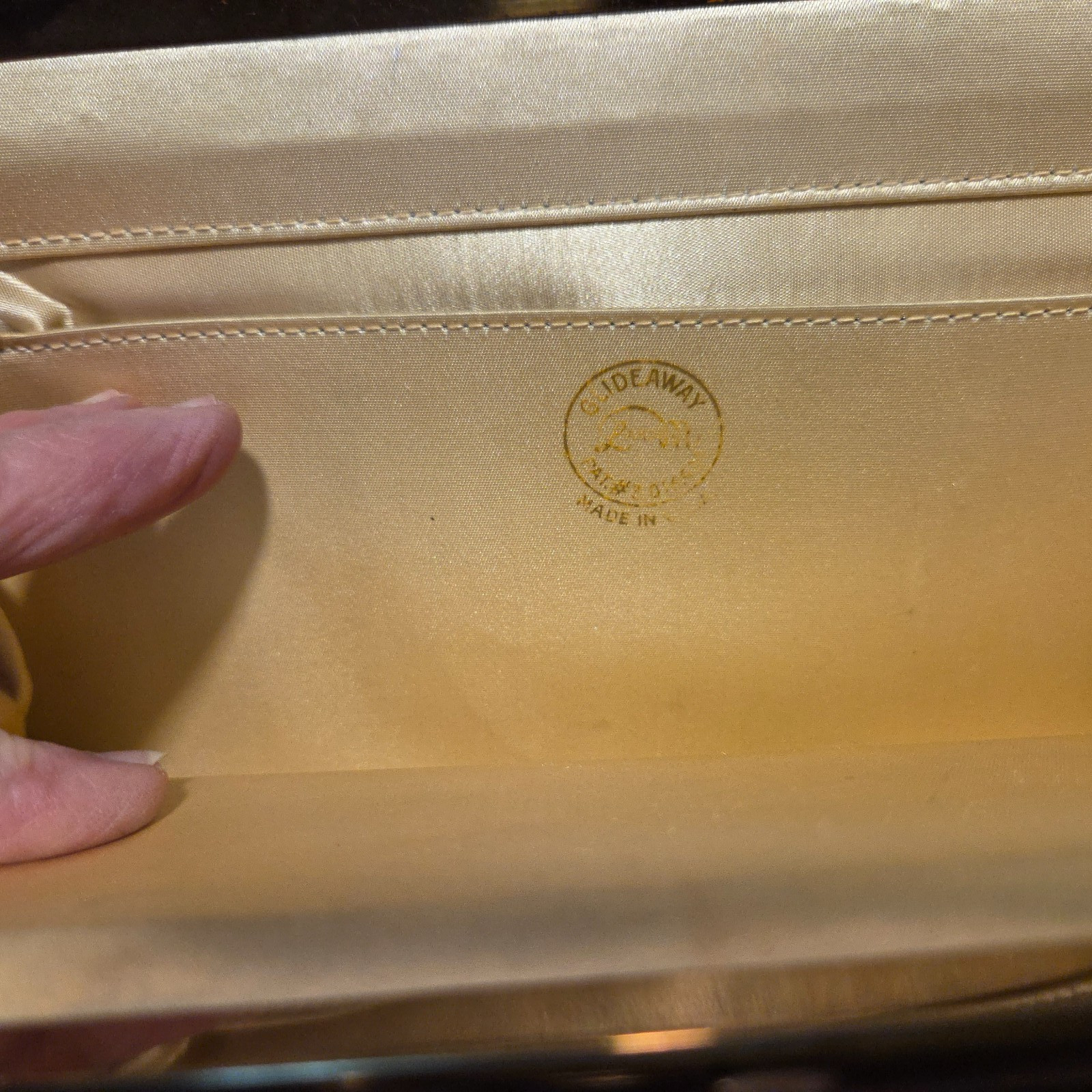 Vintage 1960s Glide-Away Gold Evening Handbag Lisa M