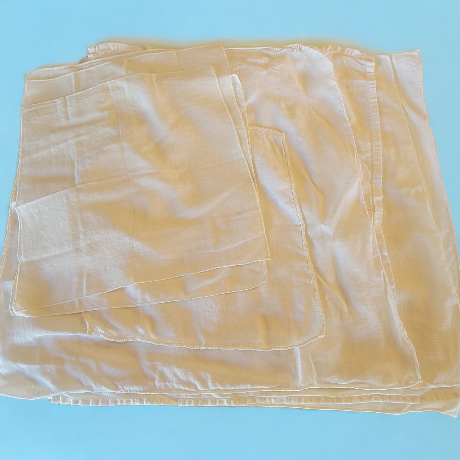 Vintage lot of 11 white off/white Ladies Hankies Handkerchiefs VARIOUS *READ