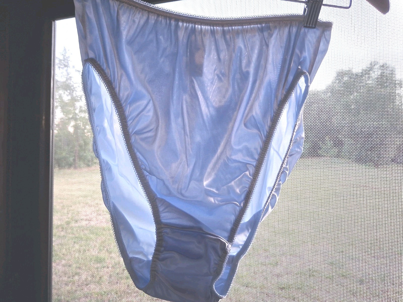 Vintage NWOT Partners Second Skin Satin Stretch GLOSSY WET LOOK Panty Nylon Sz 9