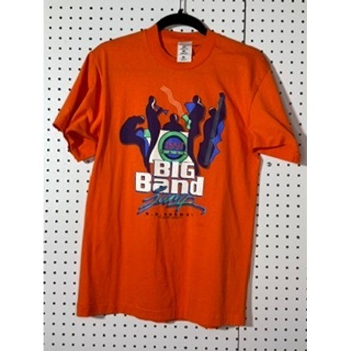 Vintage 1997 Big Band Jump S.S. Norway Orange Graphic T-Shirt Fruit of the Loom