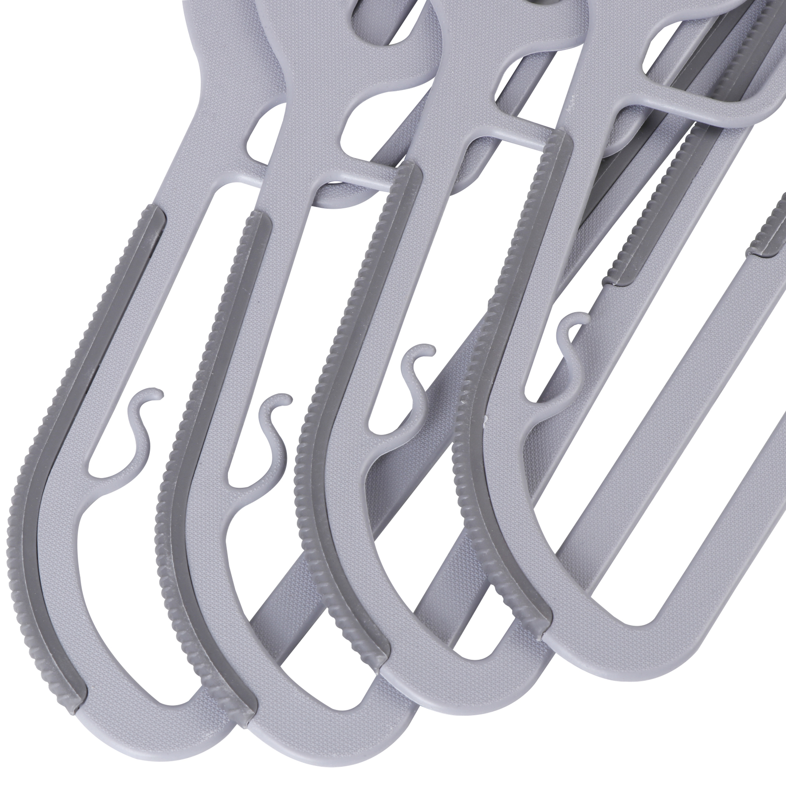 50 Pack Plastic Clothes Hangers Heavy-Duty w/360° Swivel Hook & Non-Slip Design