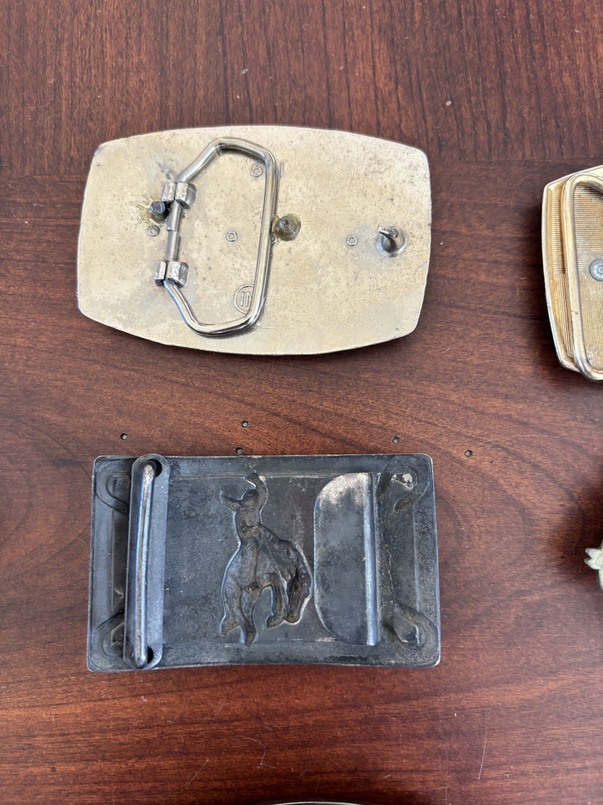 Vintage Belt Buckle Lot of 17 Mixed Western Cars Military Motorcycle Ford