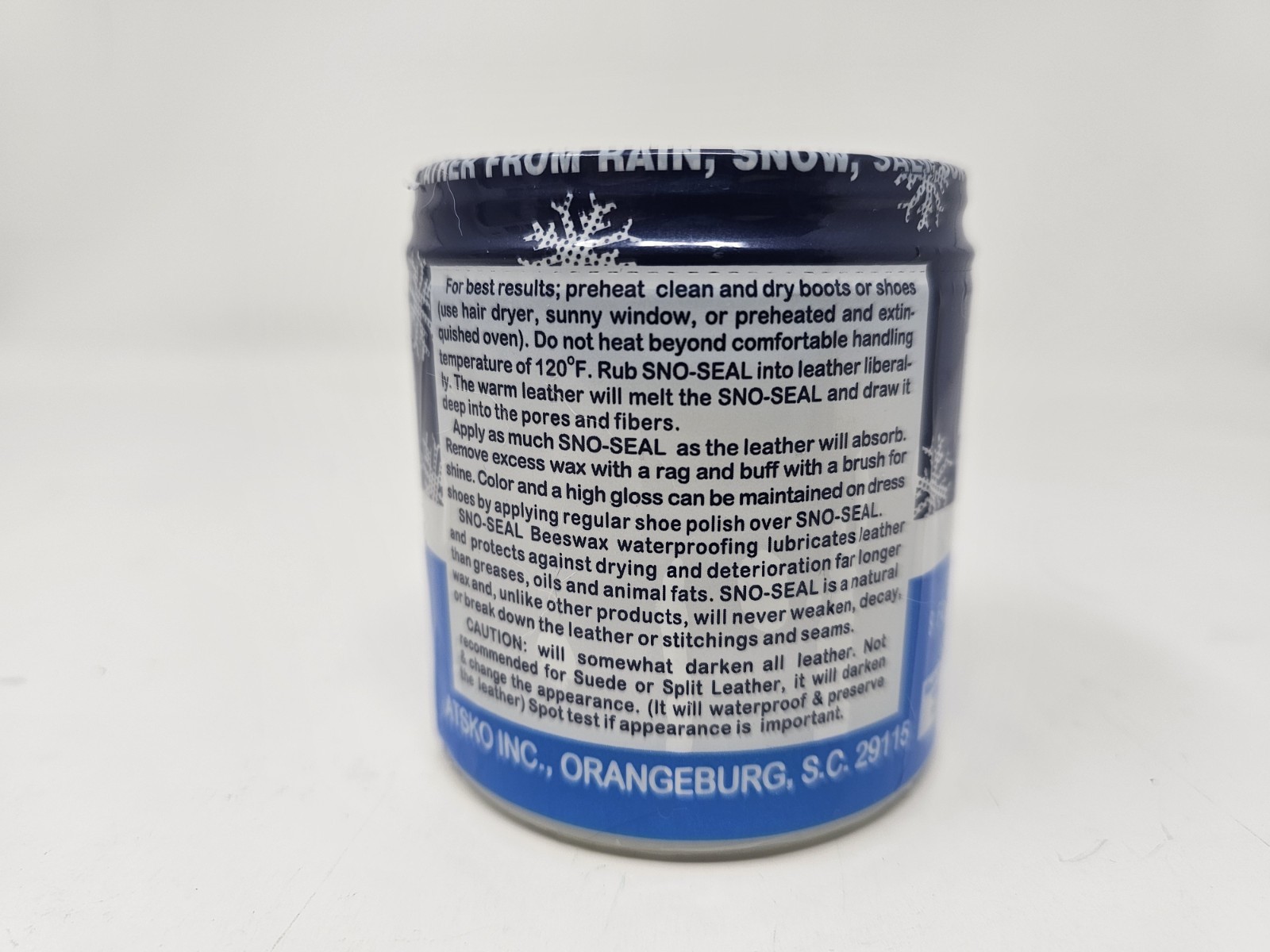 Atsko Sno-Seal Original Beeswax Waterproofer (7oz) All Season Leather Protector