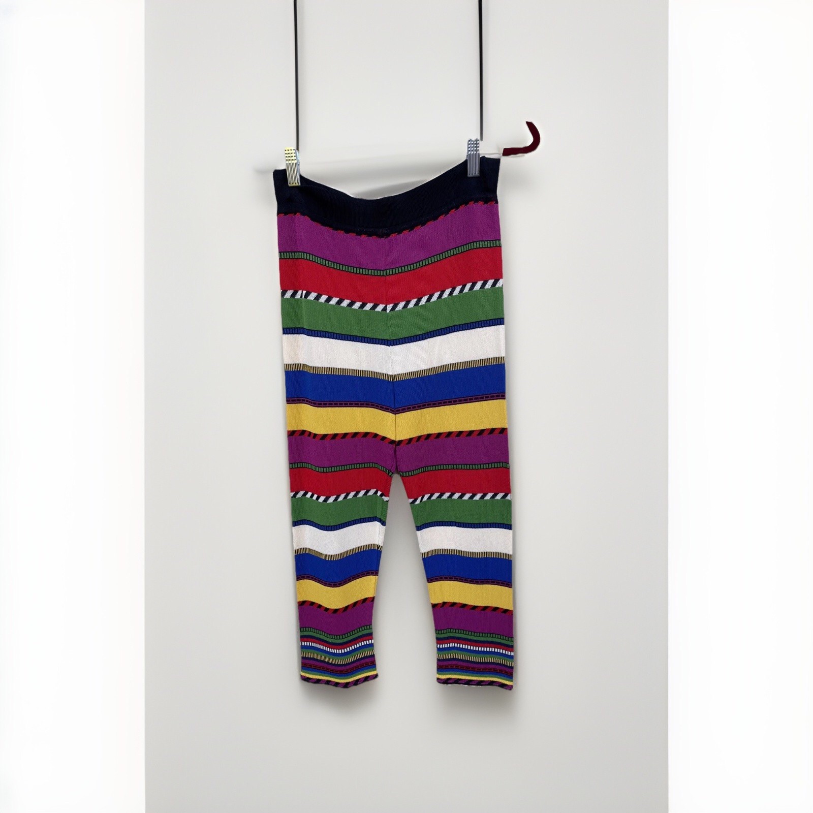 Vintage 80s Moschino Couture Knit Pant Made In Italy Novelty Archival Legging
