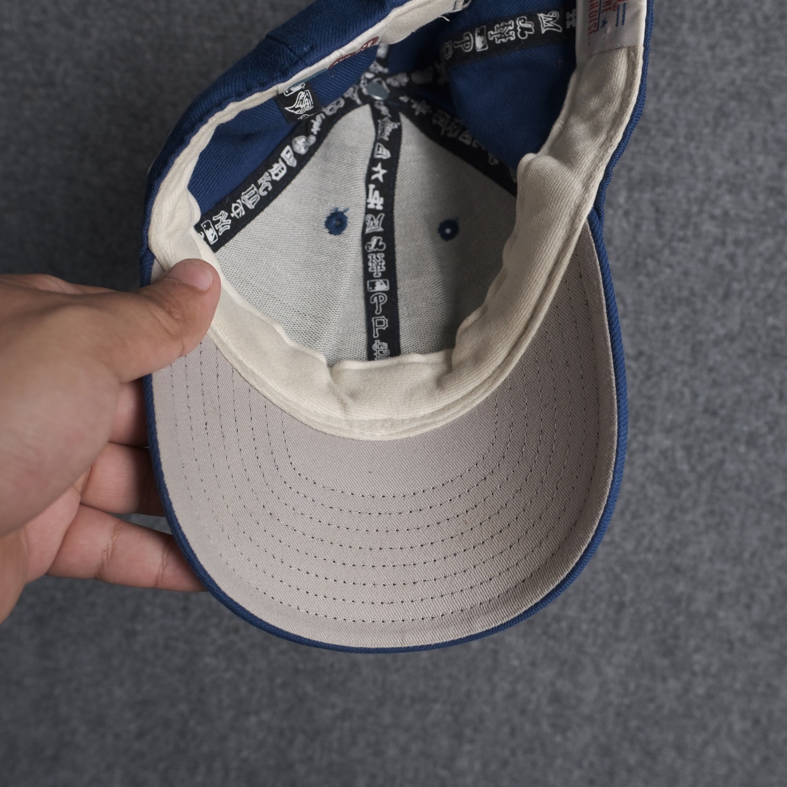 Vintage New Era LA Dodgers Hat Mens OSFA Blue Strapback MLB Baseball Cap