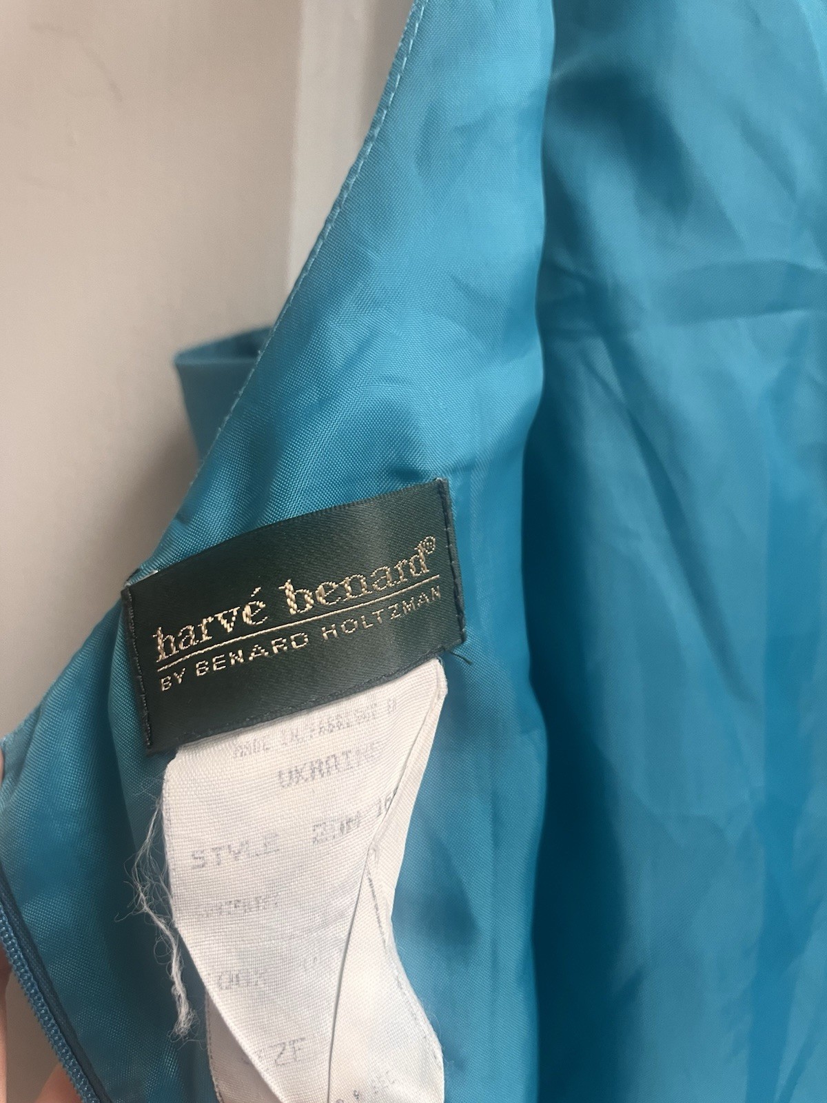 90s Dress Harvé Benard by Bernard Holtzman 100% polyester blue dress