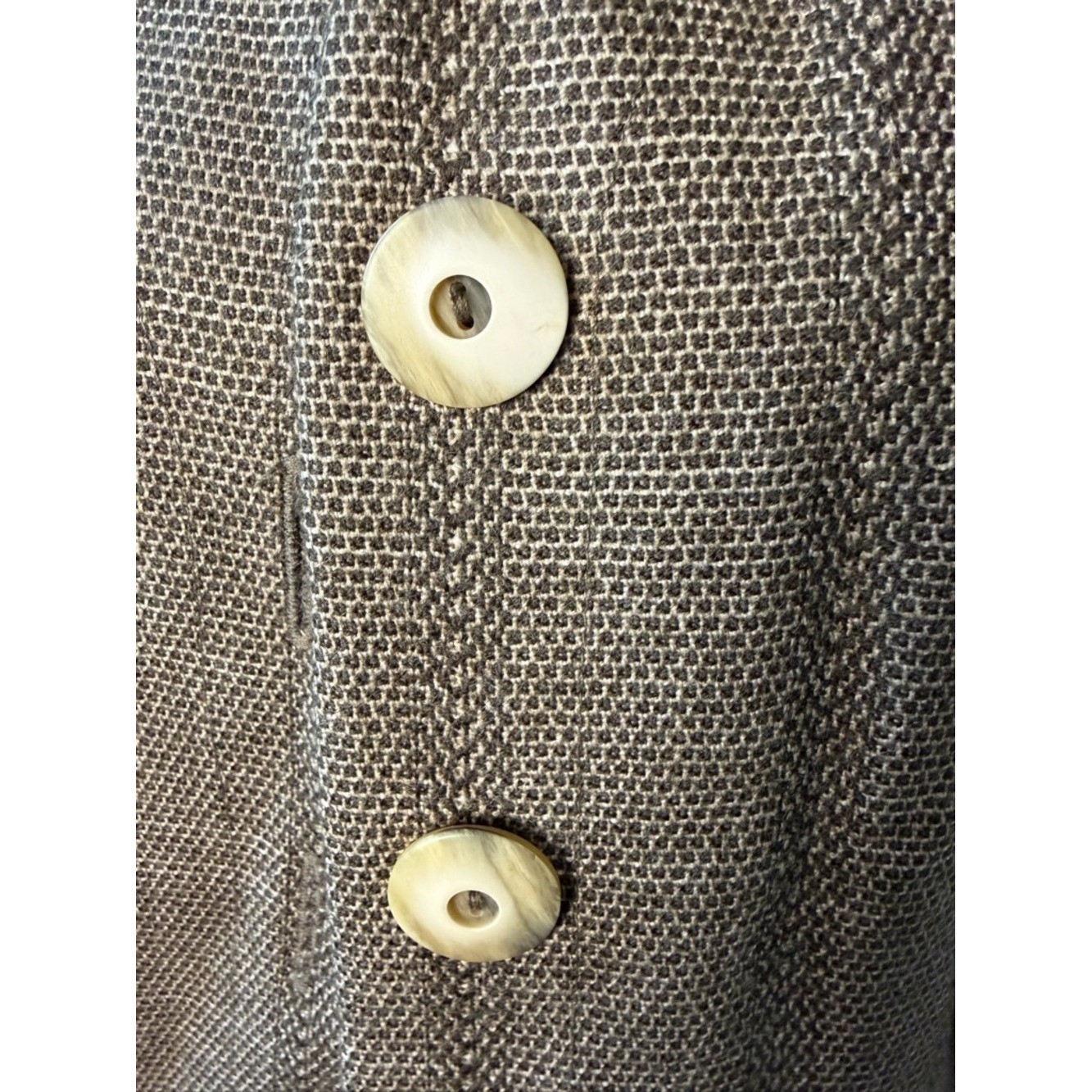 Vintage Harvé Benard Blazer Petite 6 Brown Tweed Micro Check Tailored Fit