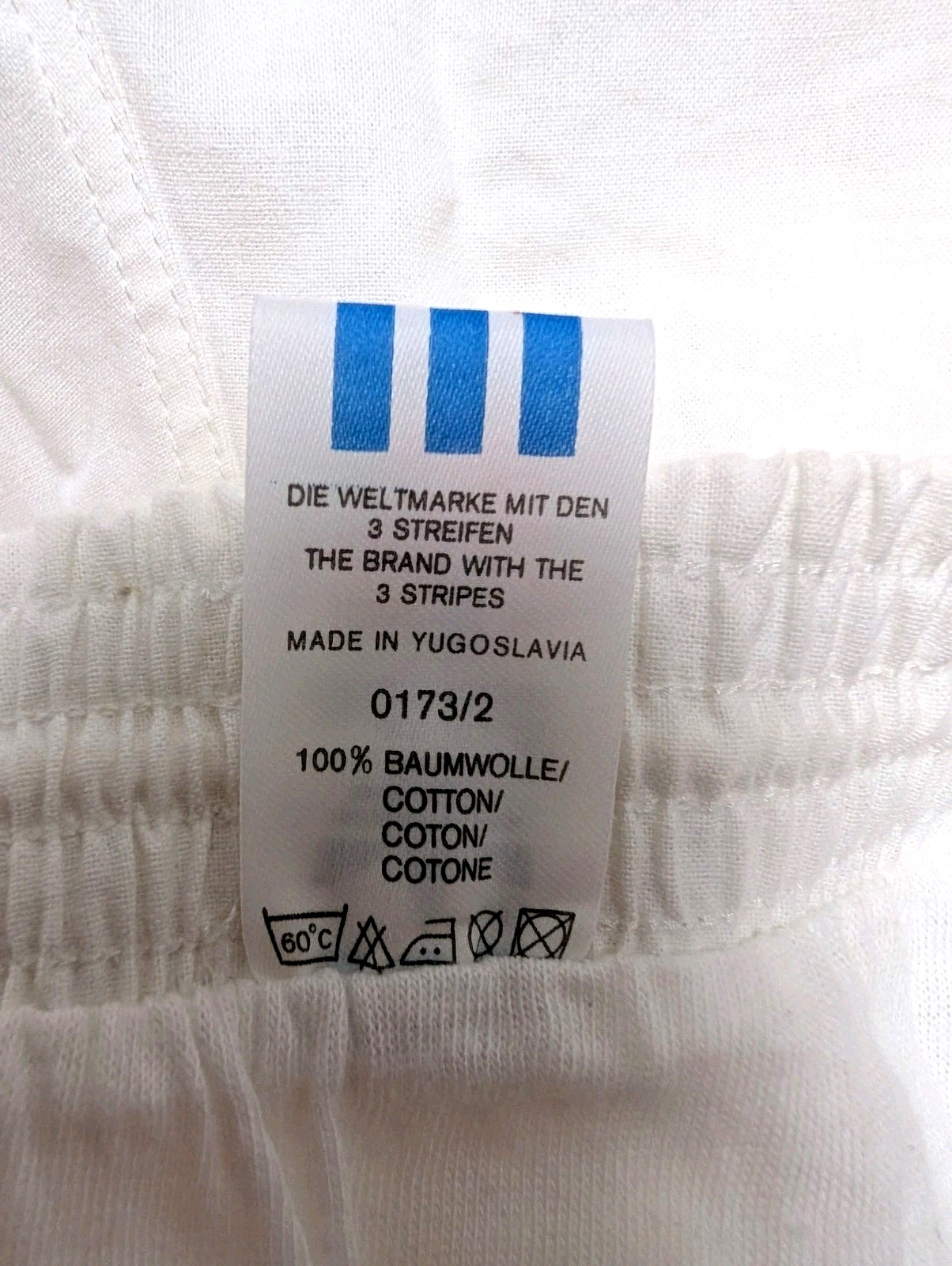 Adidas Cotton Shorts D6 Football Gym Pants Vintage Retro White Sports Running Gym