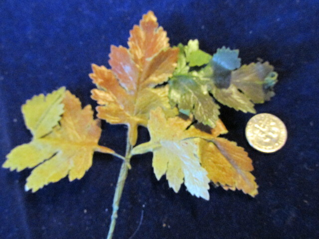 Vintage Millinery Flower Leaf Collection Green Brown Shades 1 1/2-3 1/2″ H3679