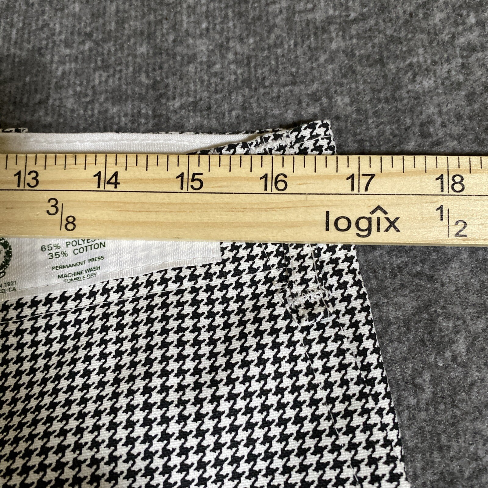VTG Houndstooth Permanent Press Regent Brand Mens 36×30(34″x30) Retro Rockabilly