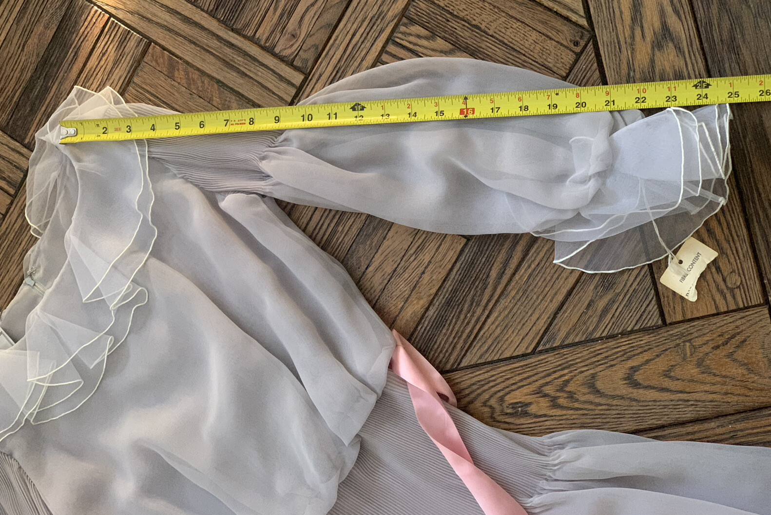 Vintage The Gilberts for Tally Chiffon Prairie Dress Secretary Librarian Tags