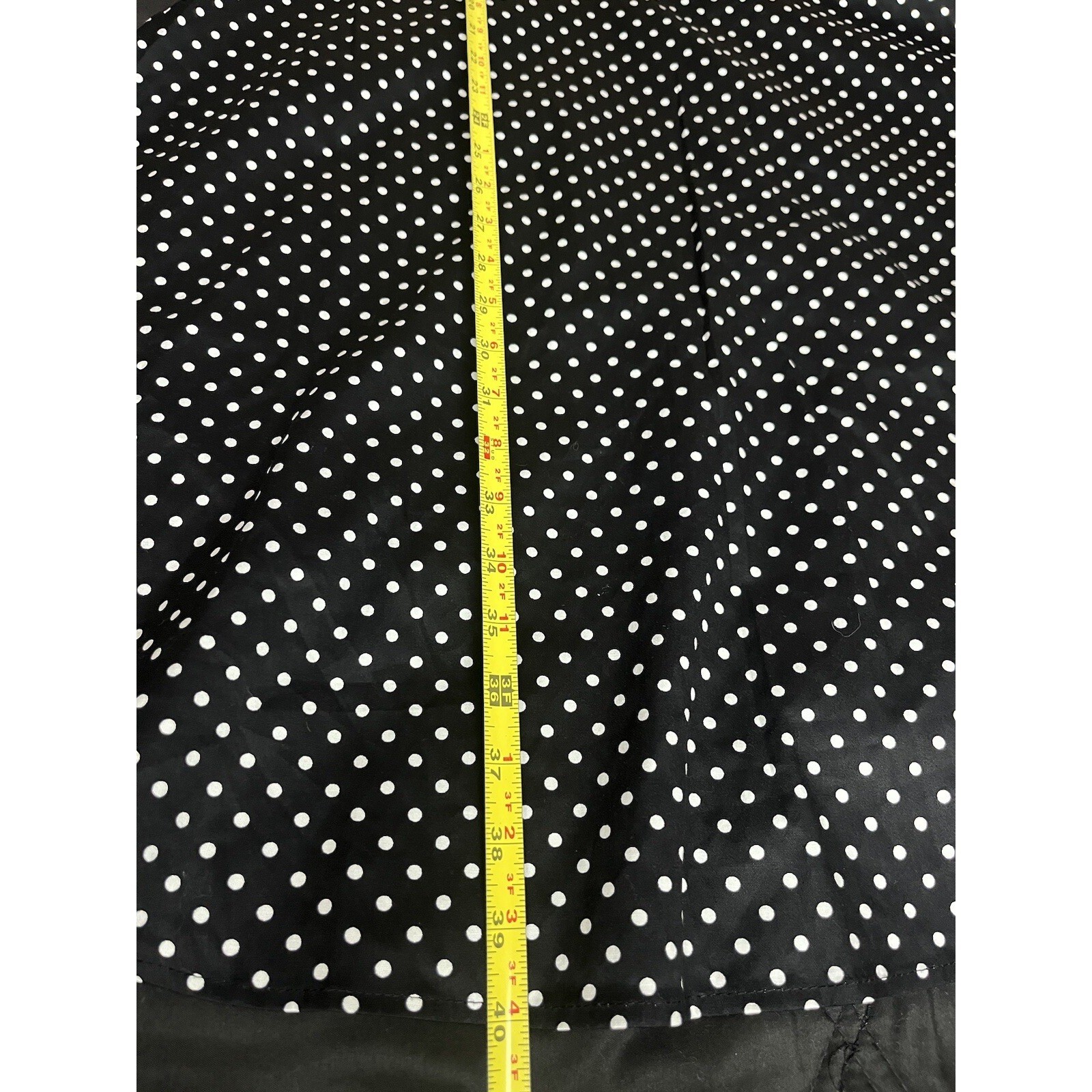 Dressystar Black White Polka Dot Rockabilly Retro A-Line Swing Party Dress Large