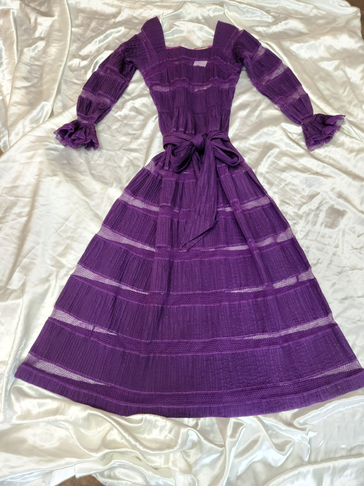 Vintage 70’s Mexican Wedding Fiesta Dress Gonzalo Bauer Girasol