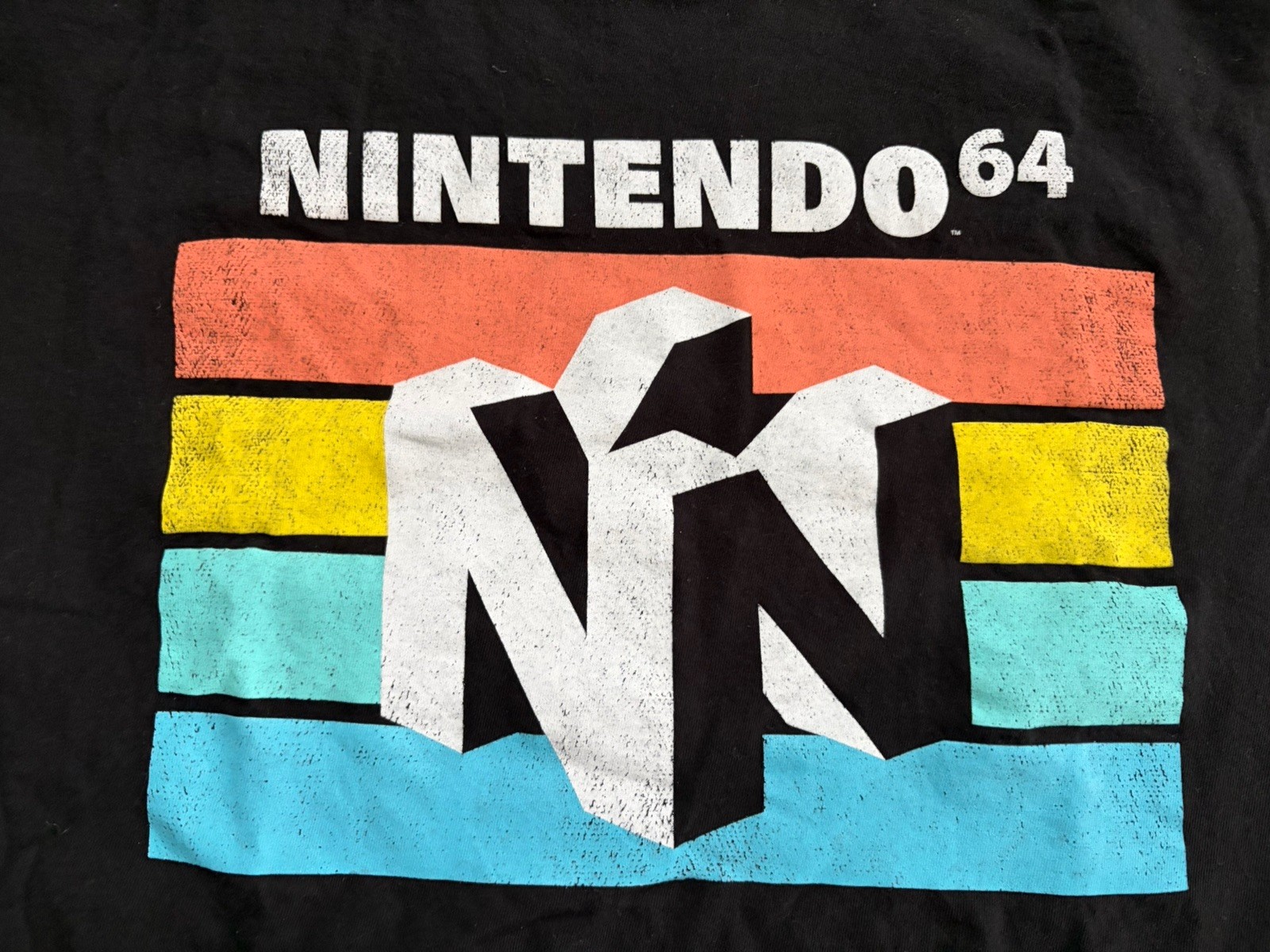 Nintendo 64 2020 N64 Men’s T-shirt Large Short Sleeve Black Used