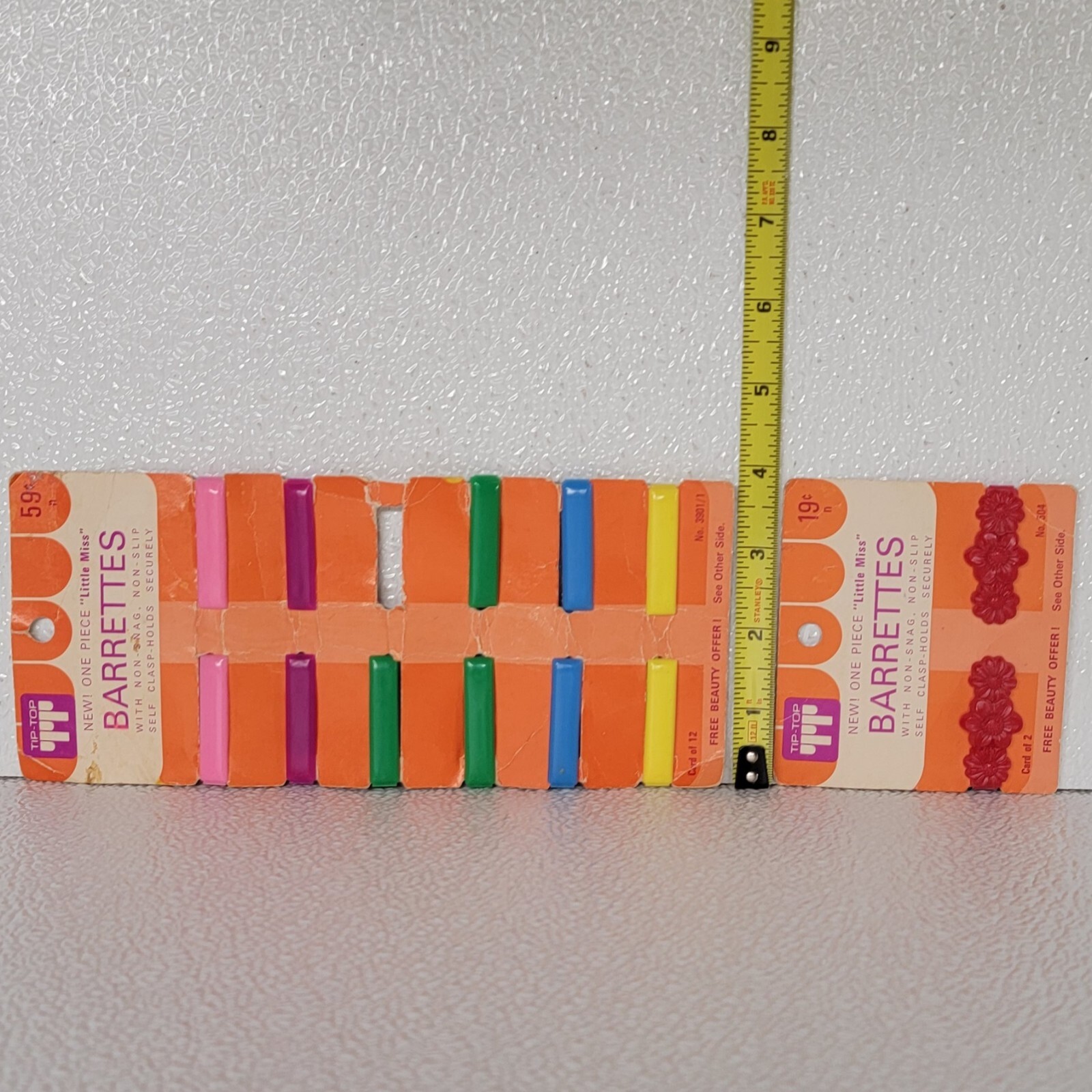 Vintage Tip – Top Little Miss Plastic Barrettes Multicolor – Original Package