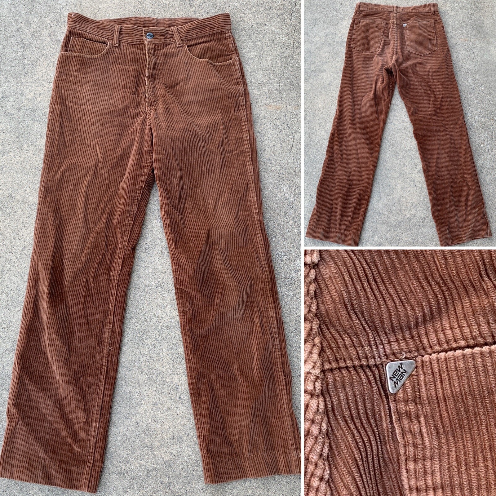 Vintage New Man Corduroy Pants 30/36 Measure 31/29 1/2 A Norma Di Legge Cords