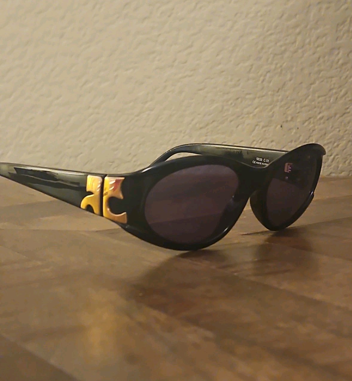 Vintage Courreges Paris Sunglasses Made in France Black