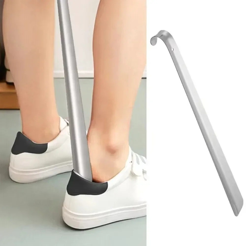 30in Extra Long Handle Shoe Horn Stainless Steel Metal Shoes Remover Shoehorn US
