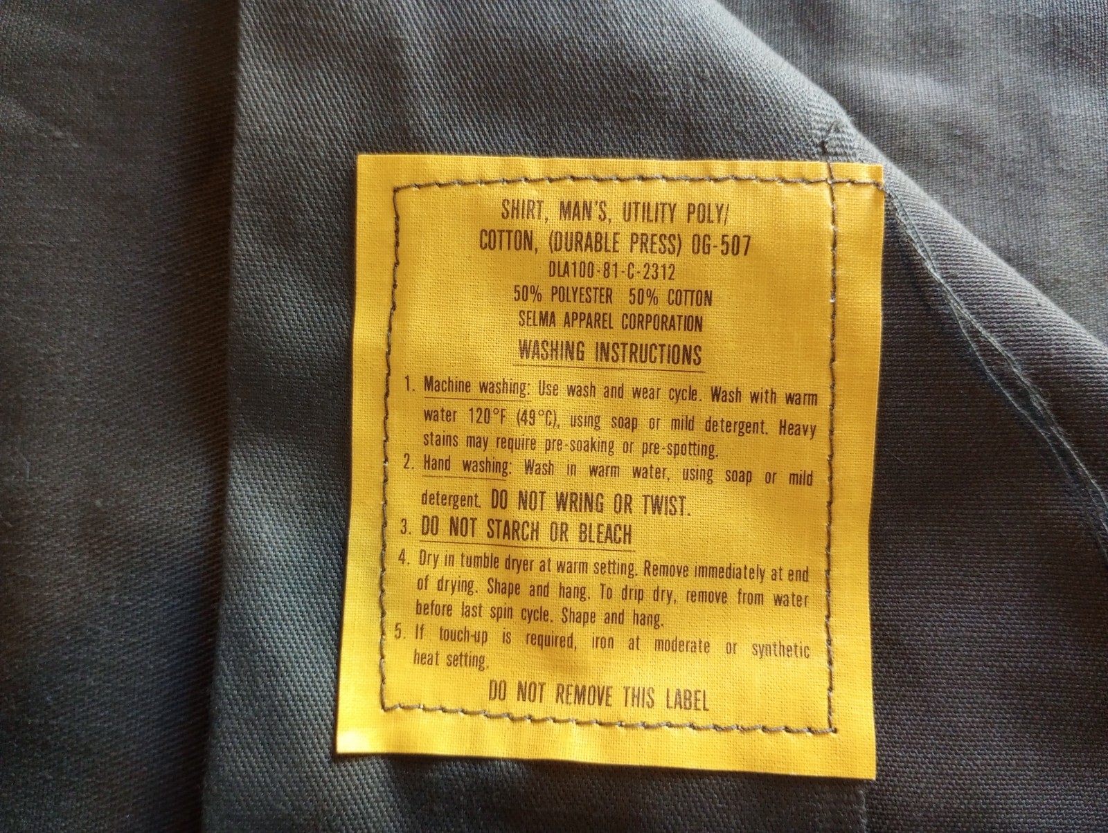 VINTAGE MILITARY SHIRT DURA PRESS OG 507 MEN’S UTILITY UNIFORM NOS GENUINE