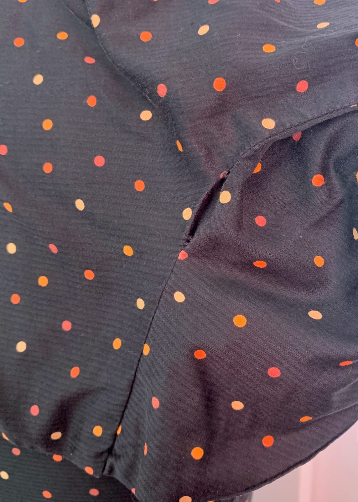 1950s Black and Orange Polka Dot Halter Party Dress with Bolero Marjae Miami XXS