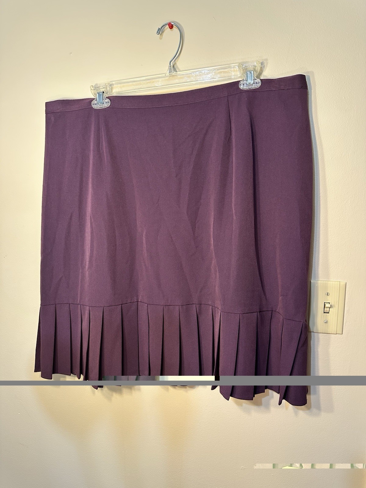 Vintage Sag Harbor 24W Plus Purple Pleated Knee Skirt Office Granny Grannycore