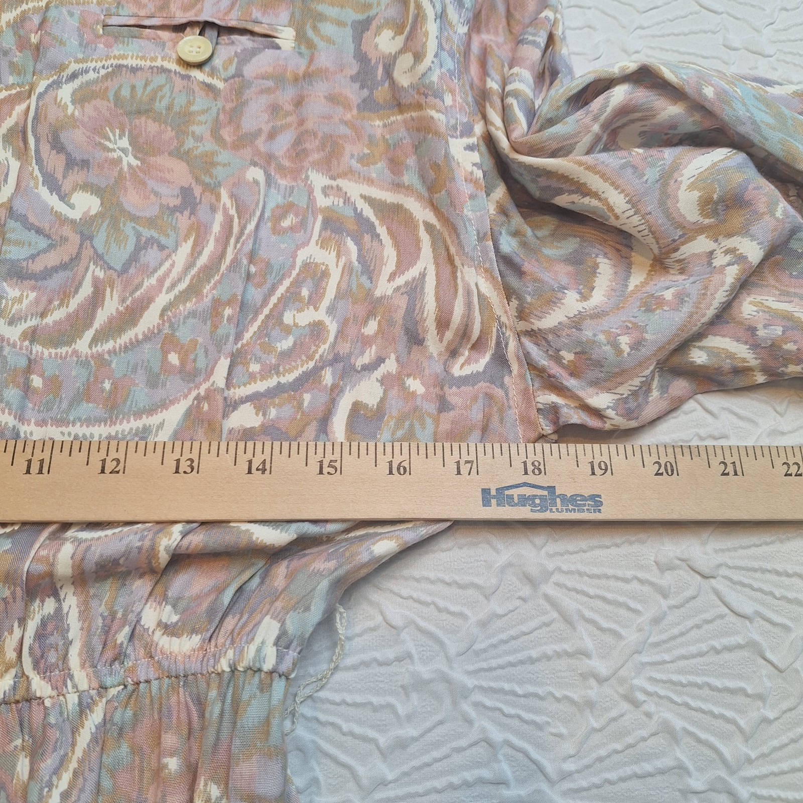 Vtg NWT 80s Leslie Faye Paisley Long Sleeved Dress, Sz 10