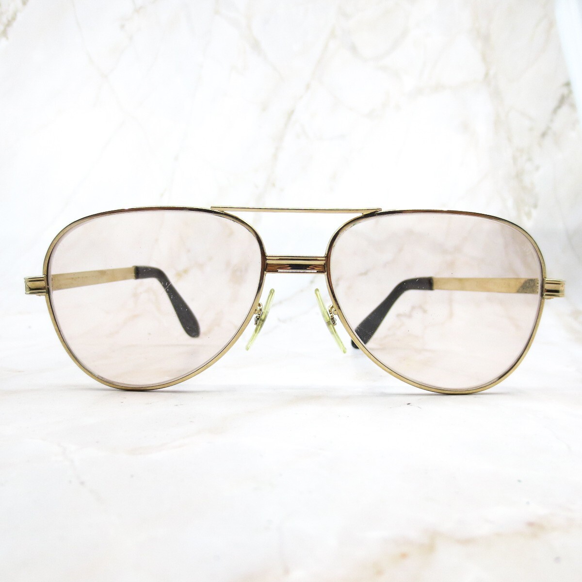 Vintage TITMUS Sunglasses Frame Z87 5-1/2 Men Gold Metal Full Rim Aviator Shape