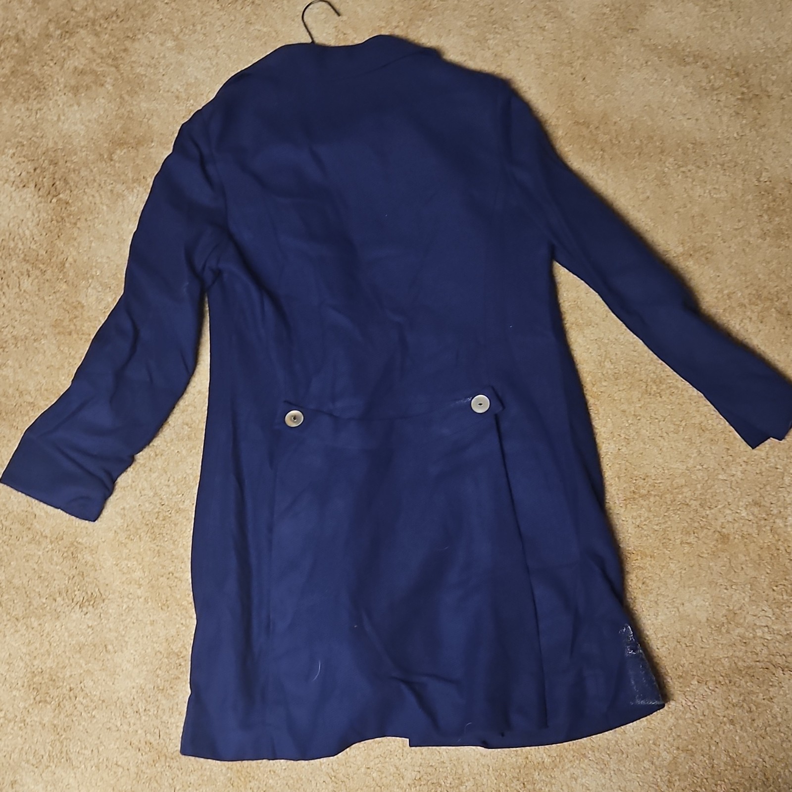 Carol Brent Vintage Blue Double Breasted Coat Original Style MPN 752304