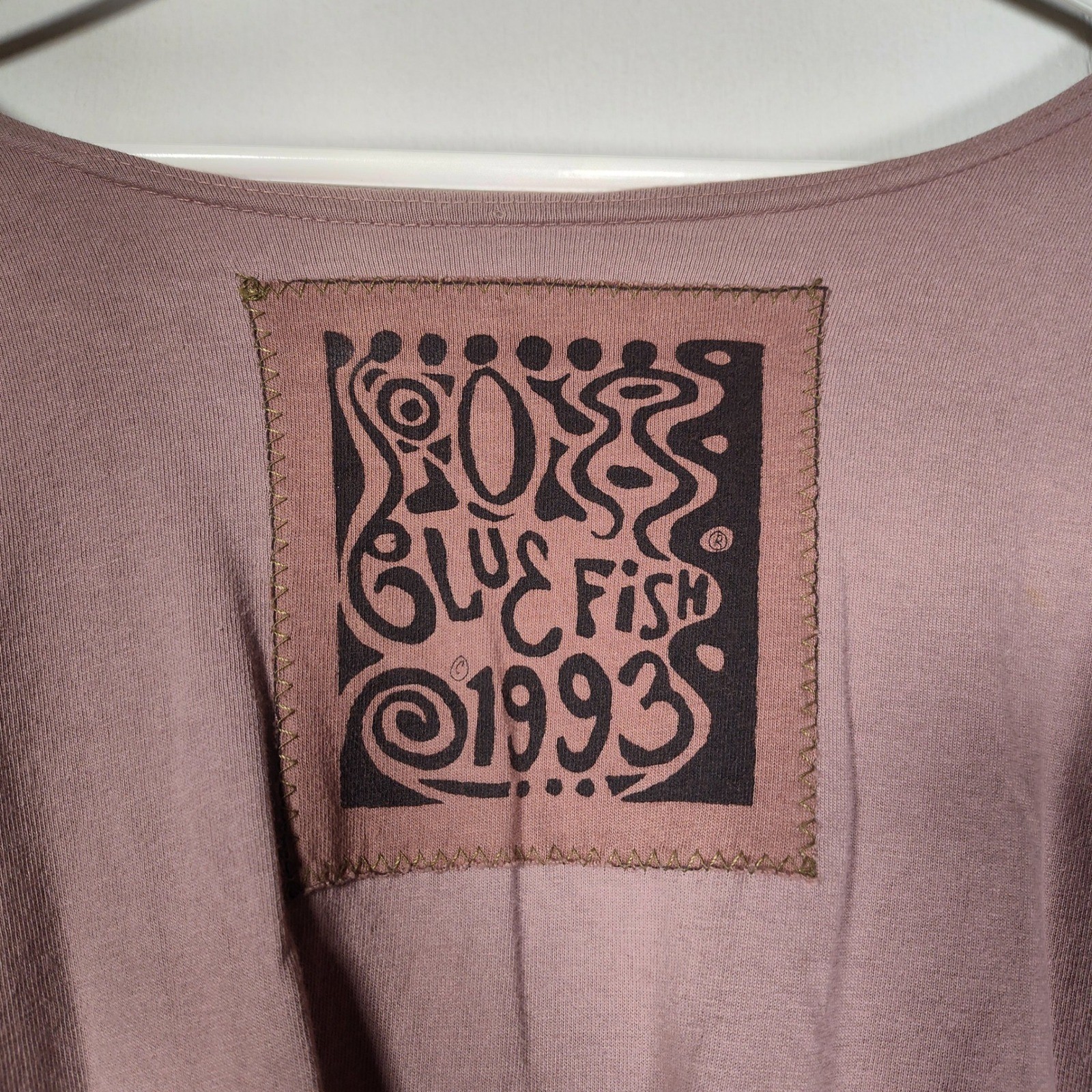 Blue Fish Vintage 1993 Four-Door Jacket Hand Printed Button Front Drawstring