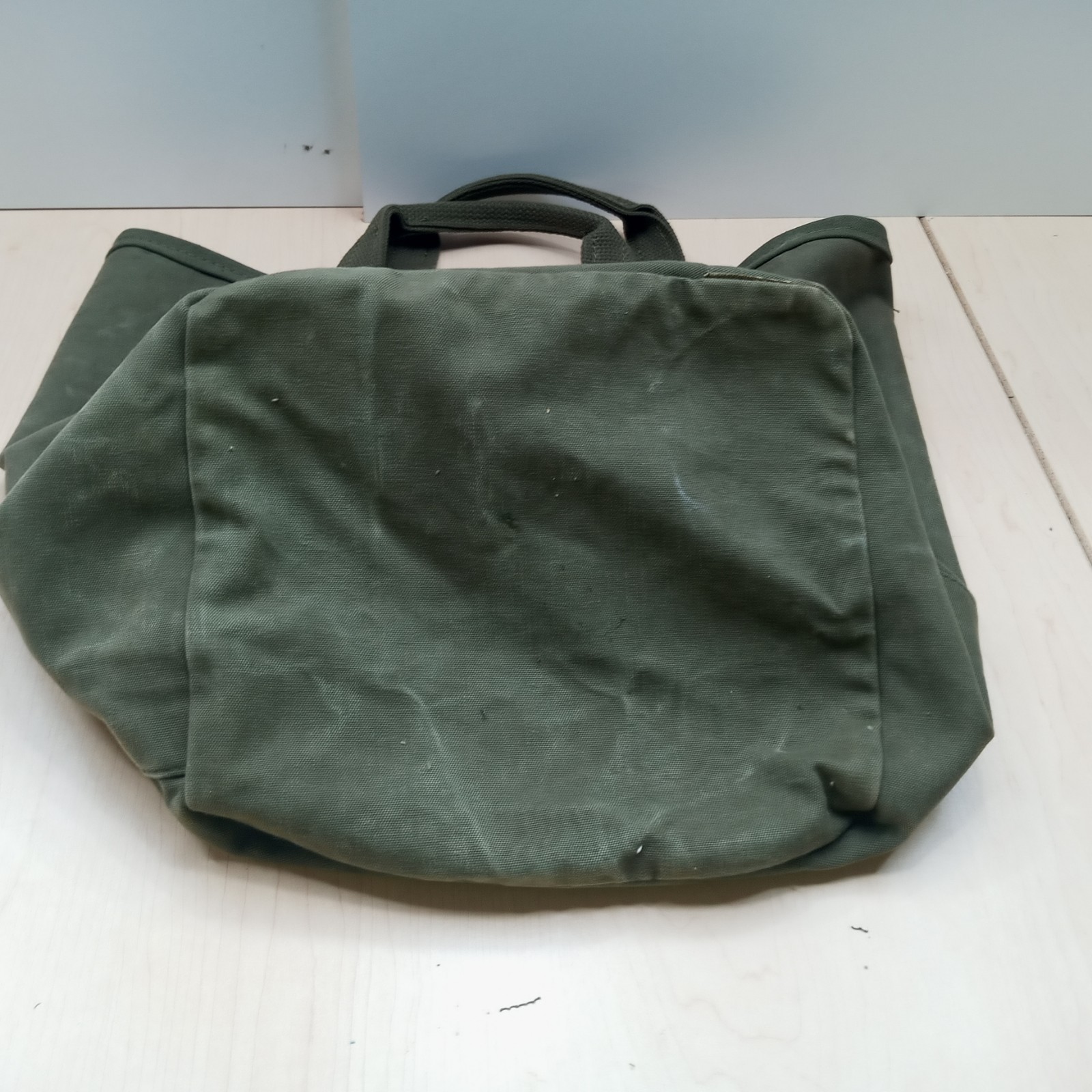 Vintage US Upcyled Duffle Bag Tote Coal Bag made with Retired US Military Duffle