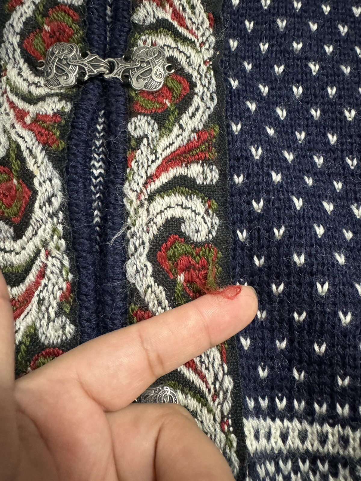 Vintage VOLUND Norway 100% Pure Lambswool Cardigan Sweater XS
