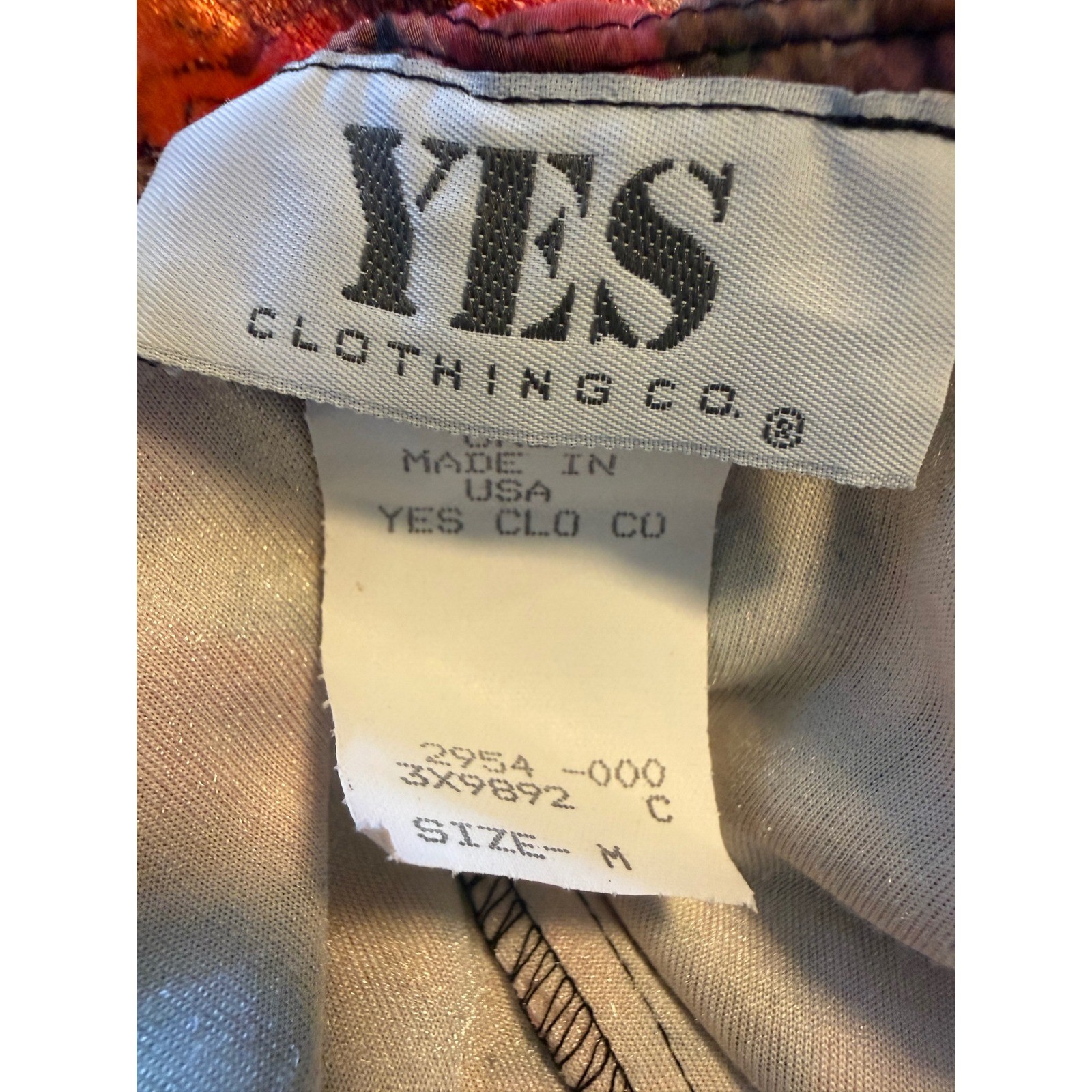 Vintage Yes Clothing Red Floral Mesh Velvet y2k whimsi boho dainty Top M NWT