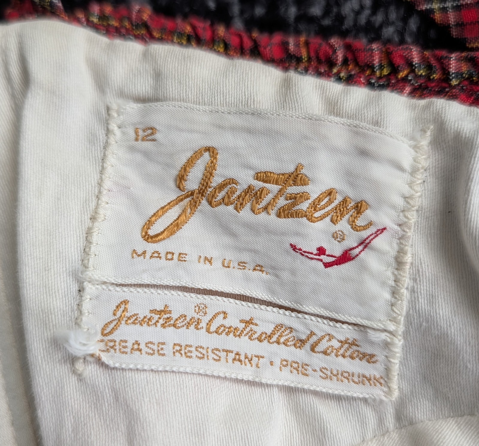 Vintage Jantzen Swimsuit Playsuit 40s 50s Controlled Cotton Zipper Pin-up XS/S