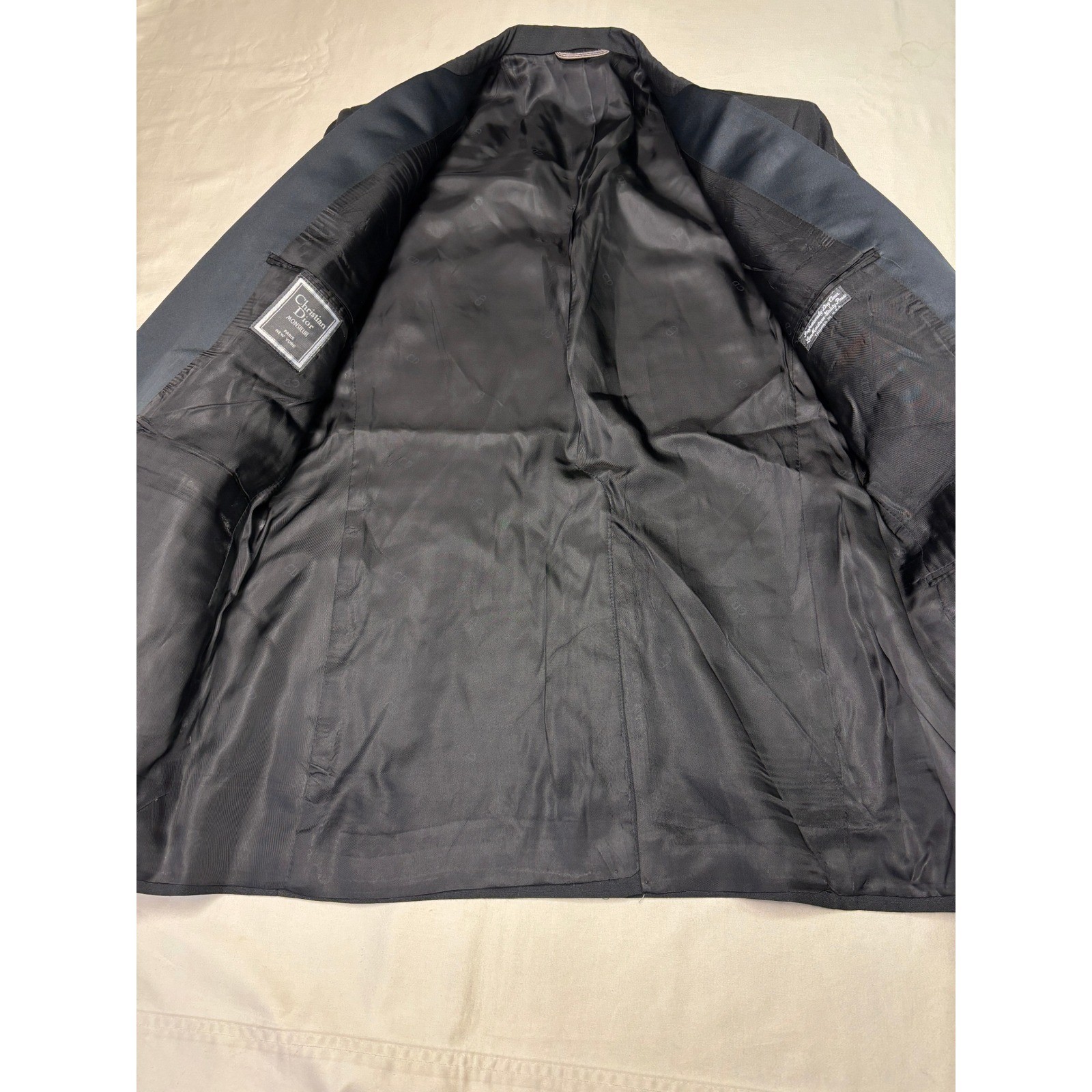 Christian Dior Monsieur Black Tuxedo Jacket Peak Lapel 42R Blazer