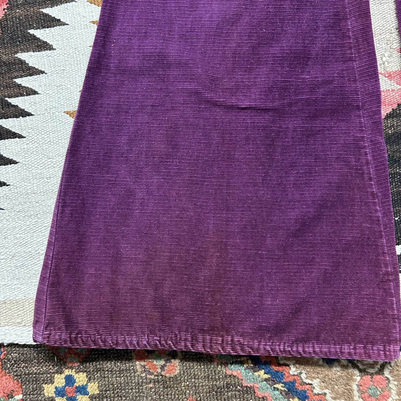 Vintage 1970s Old Salem Corduroy Bell Bottom Flares Sz 28×31 – Purple