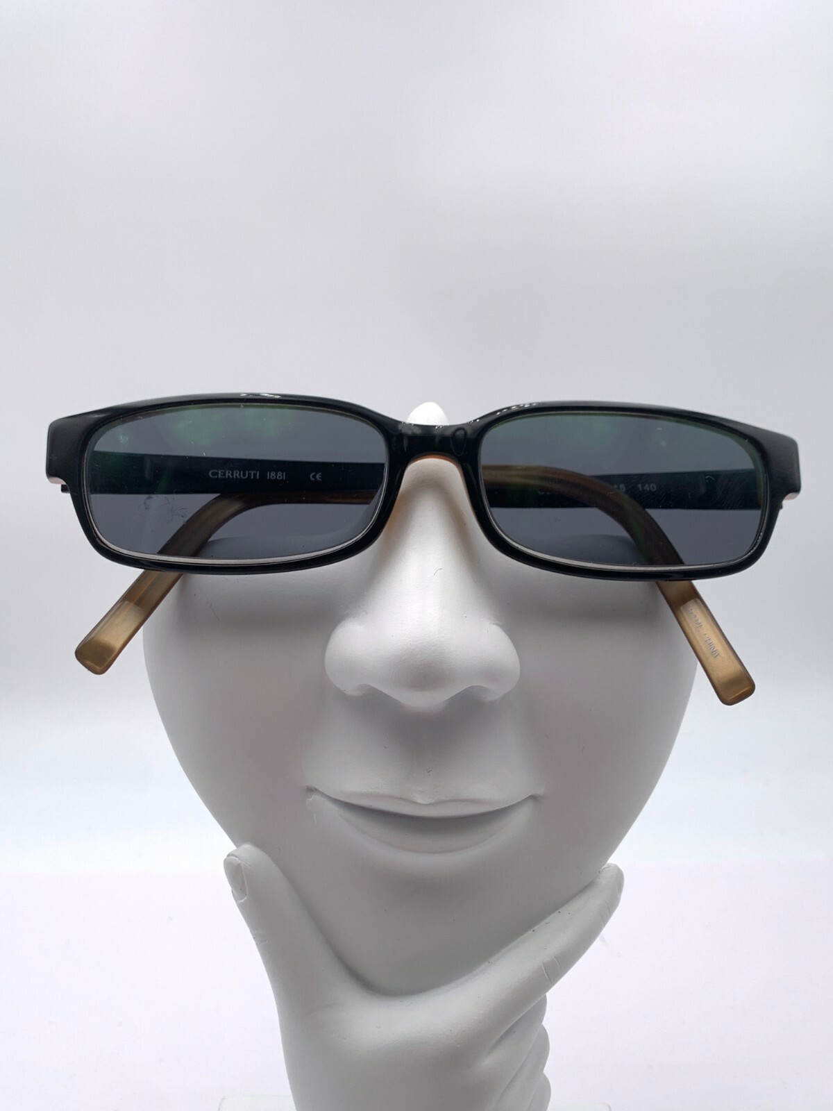 Vintage Cerruti 1881 CE0901 Black Rectangle Sunglasses FRAMES ONLY