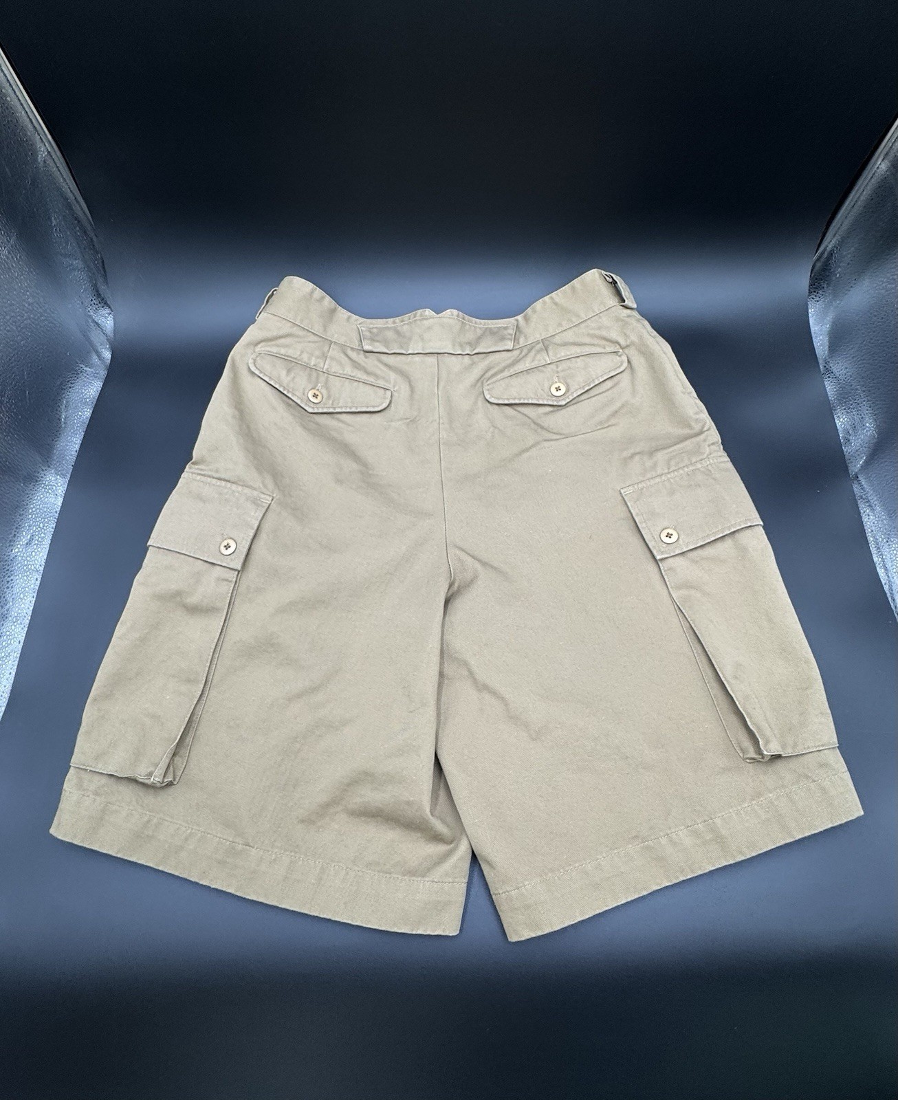 Vtg 80s Banana Republic Safari & Travel Cargo Shorts Mens 33 Khaki