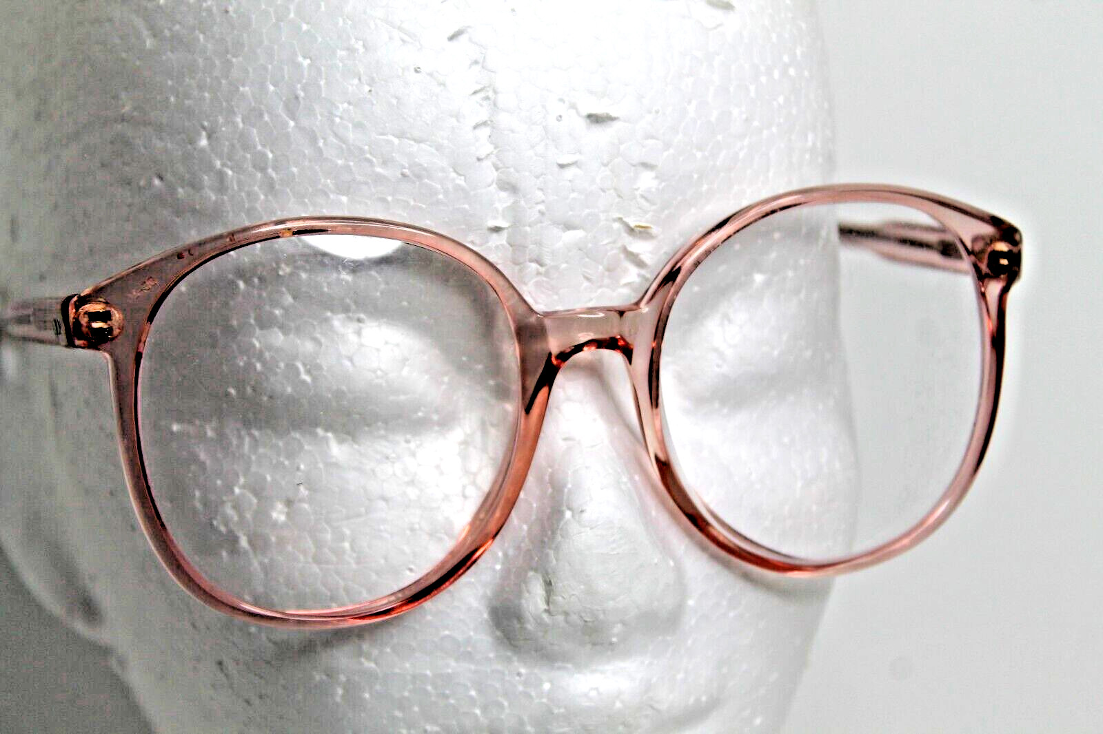 Vintage Parade #1032 Translucent Shiny Peach Pink 55/20 145mm Eyeglass Frames