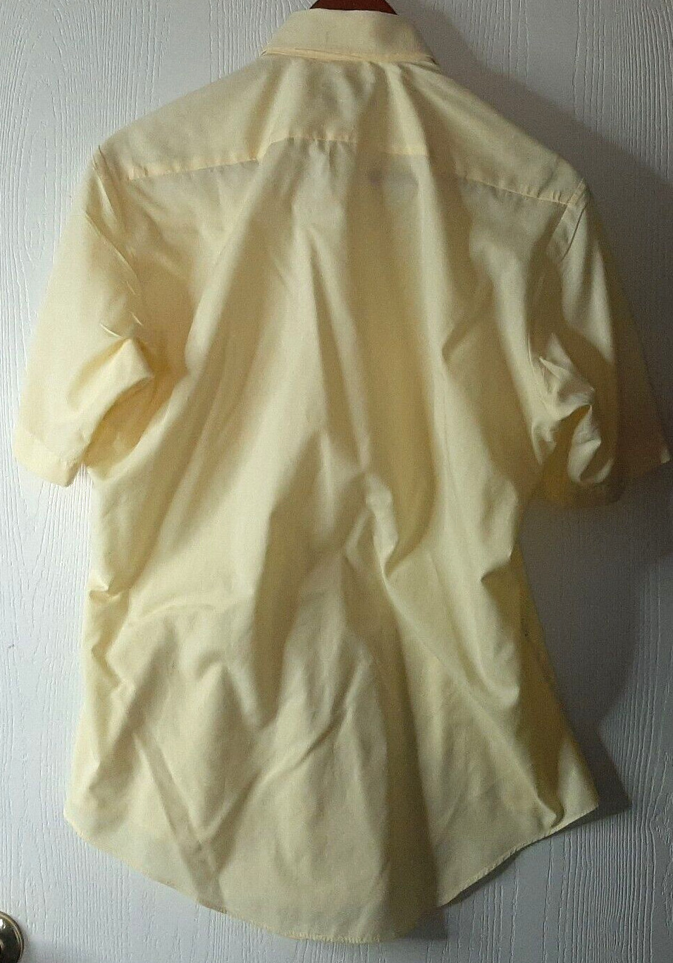 Vintage Aldo Romano Small Shirt Short Sleeve Button Down Collar Yellow Korea