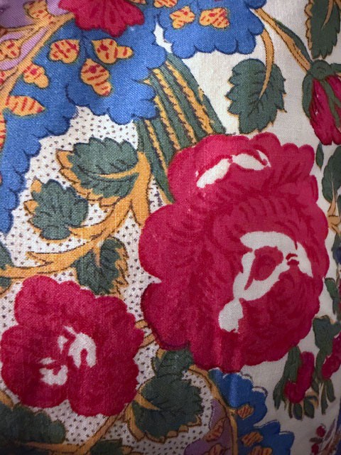 Rare 70s VTG Color Floral Quilted Cotton French Provincial Souleiado Jacket SM