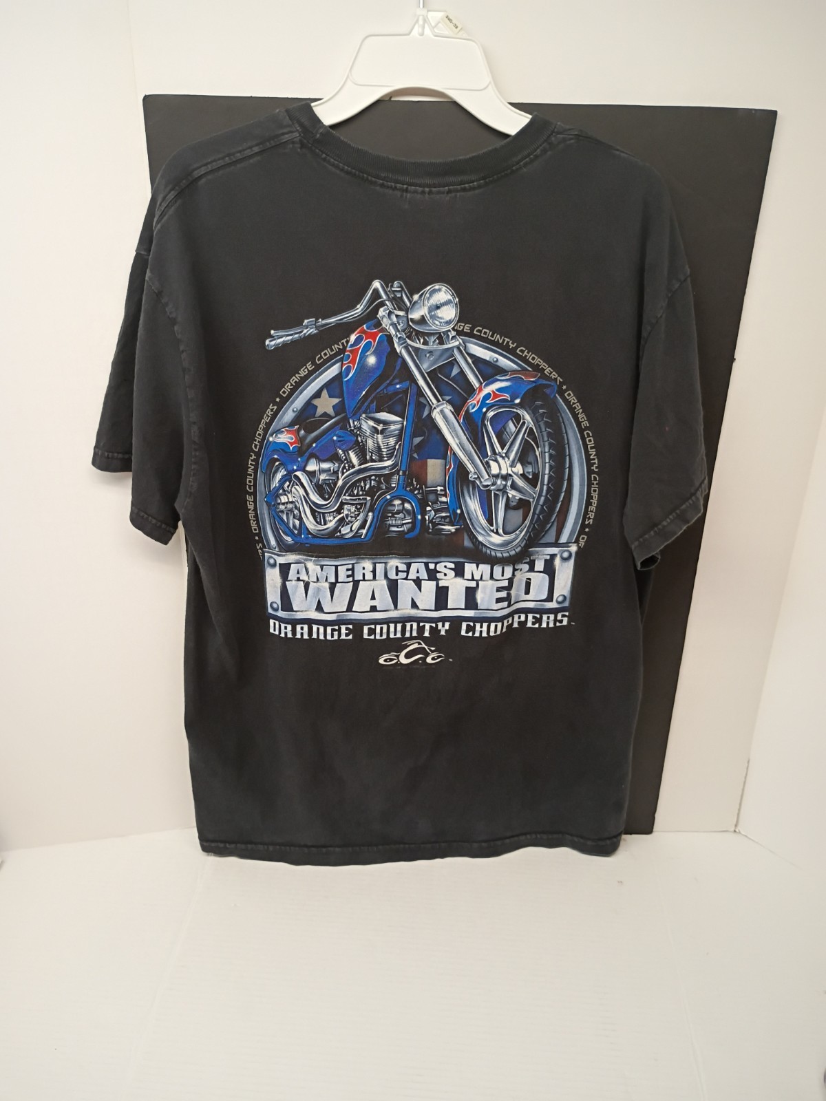 Tennessee River VTG Men’s L Black Double-Sided Orange County Chopper Tee