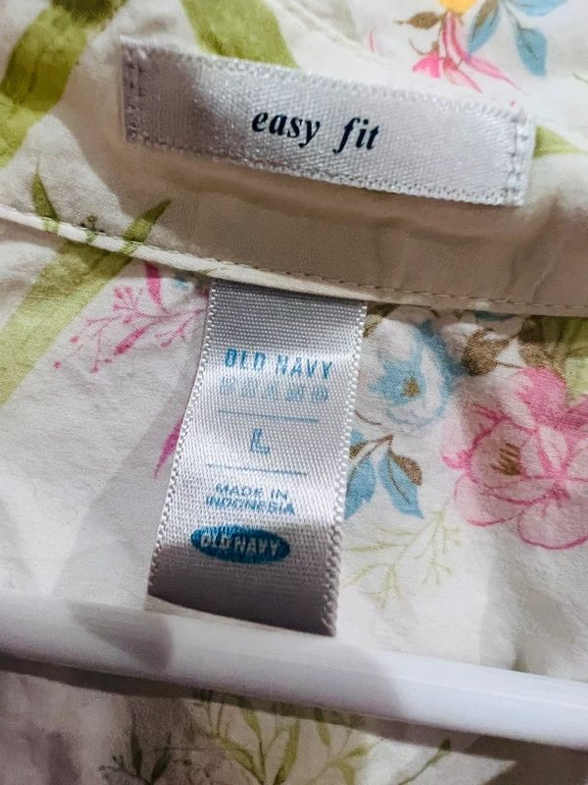 Old Navy Easy Fit Women’s Large Floral Button Front Long Sleeve Blouse