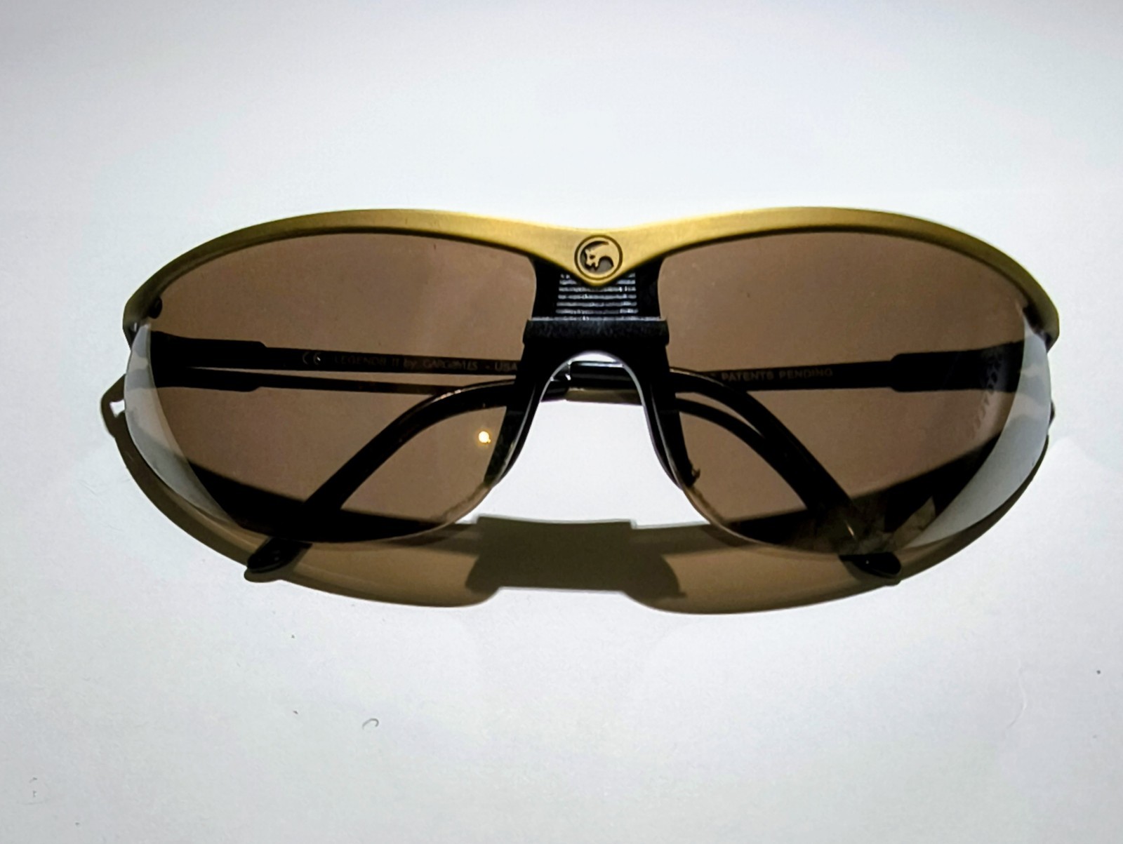 NEW Vintage Gargoyles Legends II Wrap Sunglasses 22k Gold Frame Amber Lenses